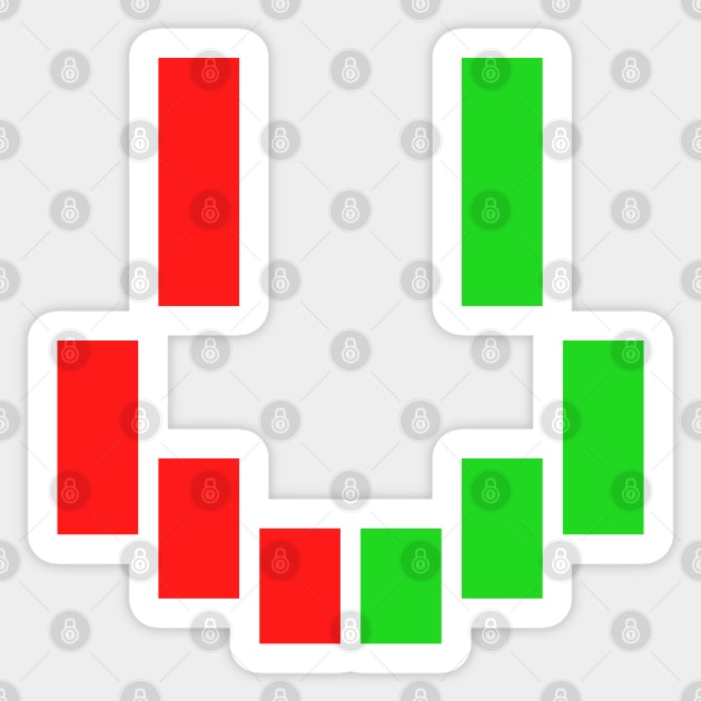 Candlestick Bar Chart Smile Stock Market Trader Sticker by Zeeph